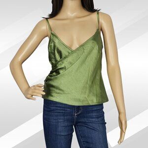 2/$30 Lulus Green Faux Wrap Tank Top Adjustable Straps Size S